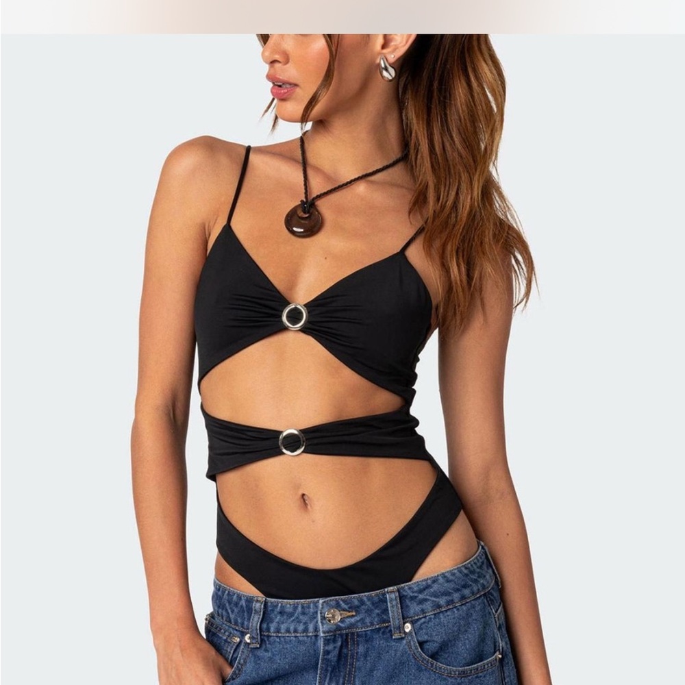 Black Cutout bodysuit